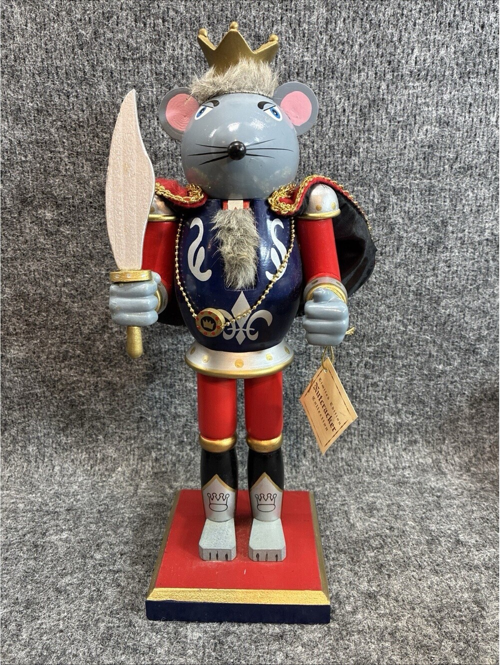 Christmas Wooden Nutcracker 2007 Rat King 14." Tall Limited Edition Numbered